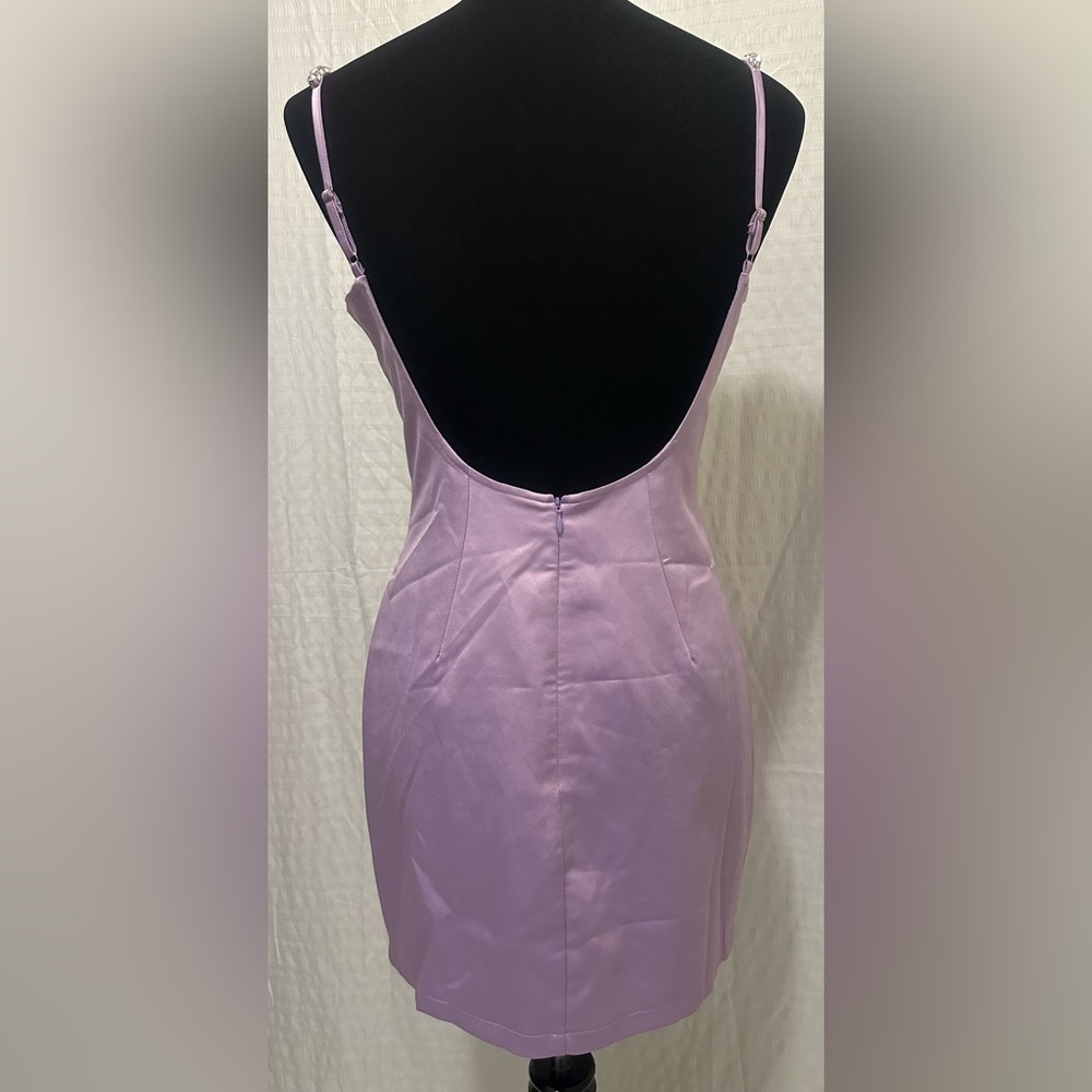 RUNAWAY SERAFINA MINI DRESS LILAC SIZE S - Picture 4 of 7